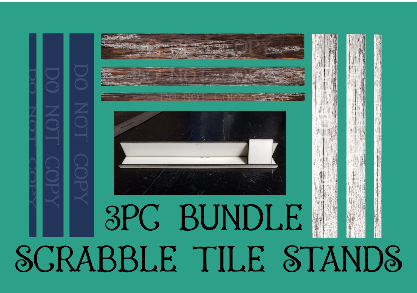 Digital download - 3pc bundle - Designs for our scrabble tile stands  - made for our sub blanks