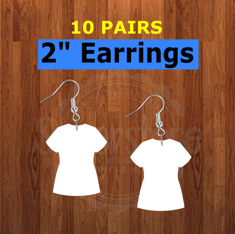 Scrub - Shirt -   earrings size 2 inch - BULK PURCHASE 10pair