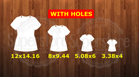 Shirt - Scrub WITH holes - 4 different sizes - Sublimation Blanks