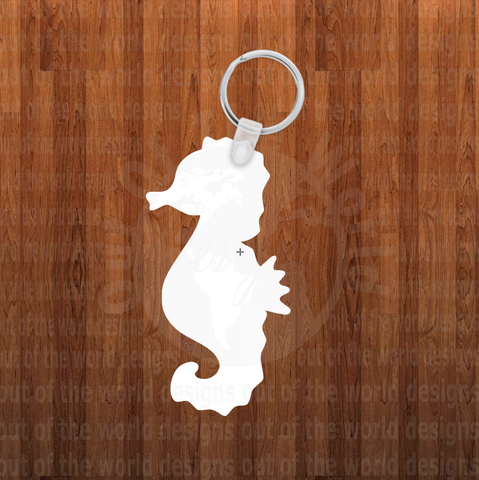 Seahorse Keychain - Single sided or double sided  -  Sublimation Blank
