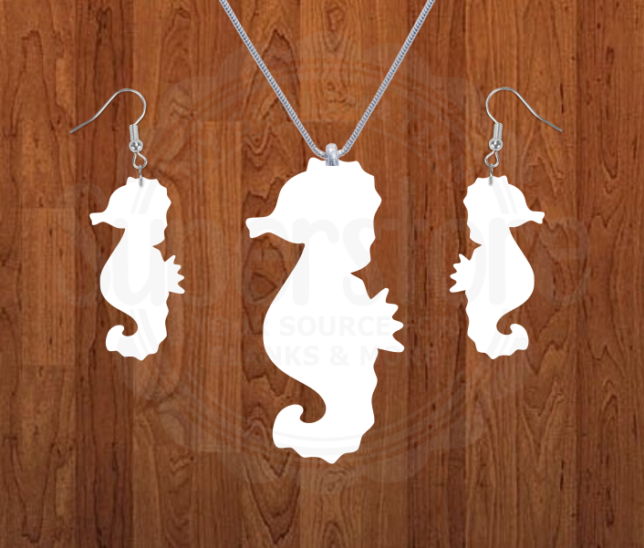10 Necklace Sets - Seahorse - Sublimation Blank