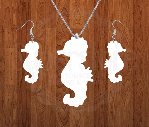 10 Necklace Sets - Seahorse - Sublimation Blank