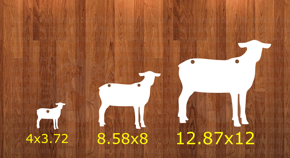 With HOLES - Sheep - 3 sizes to choose from - Sublimation Blank - 1 si ...