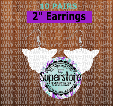 Sheep Head - earrings size 2 inch - BULK PURCHASE 10pair