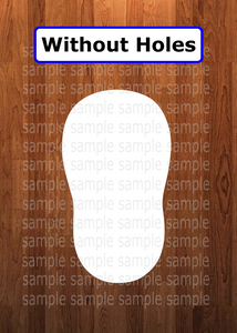 WithOUT holes - Shoe shape - 6 different sizes - Sublimation Blanks