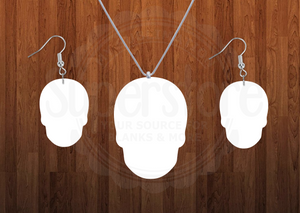 Skull necklace sets- you get 10 sets - BULK PURCHASE 10pair earrings and 10pc necklace