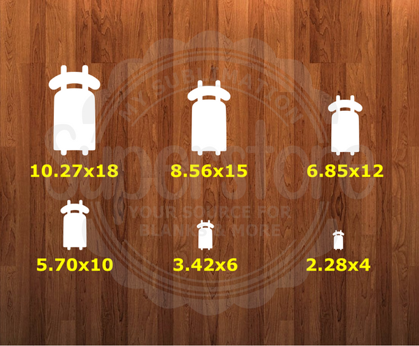 WithOUT holes - Sleigh shape - 6 different sizes - Sublimation Blanks
