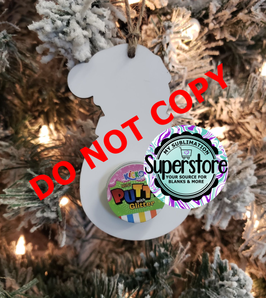 Snowman with hole cut out for SLIME- 1pc or 10pc option