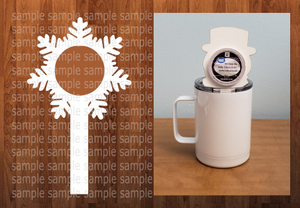 Snowflake Pod for Coffee Cup - 10pc Bundle Price (Size 3.57x6.05)