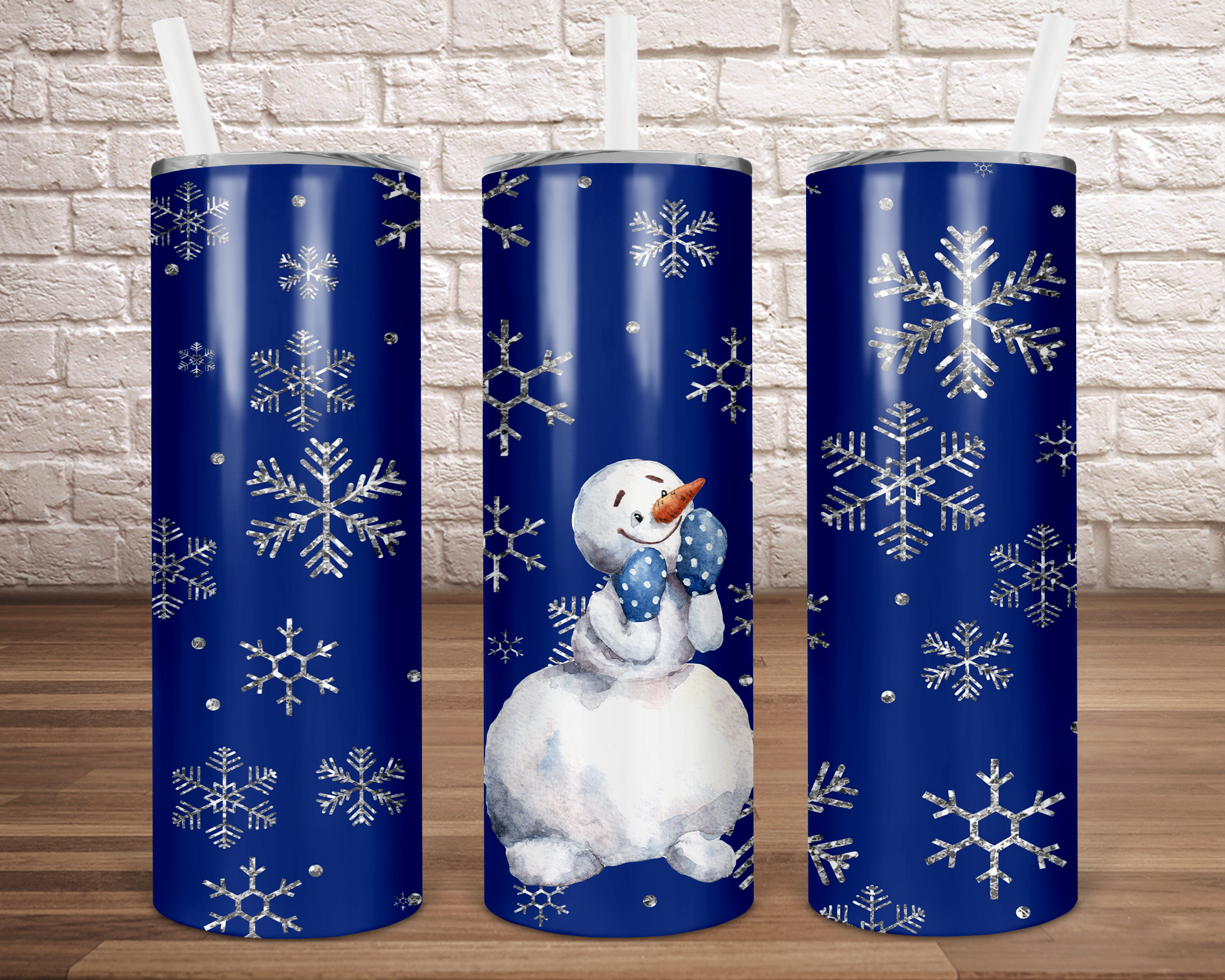 (Instant Print) Digital Download - Snowman tumbler design for 20oz straight - made for our sublimation blanks