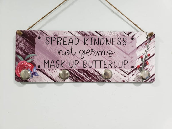 (Instant Print) Digital Download - Spread Kindness not germs Mask Up Buttercup