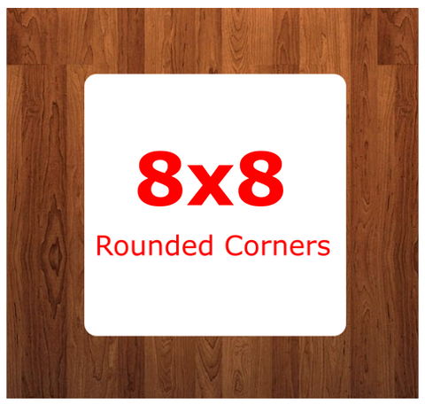 8x8 Square rounded corners WITHOUT holes - Sublimation Blank MDF Single Sided