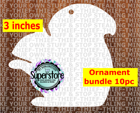 Squirrel - with hole - Ornament Bundle Price