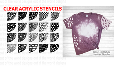 Clear Acrylic Stencils - Great for bleaching or painting