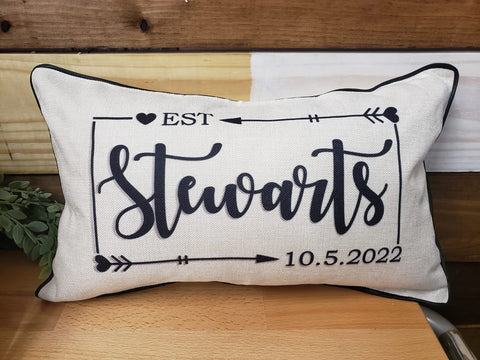(Instant Print) Digital Download - Last name pillow design