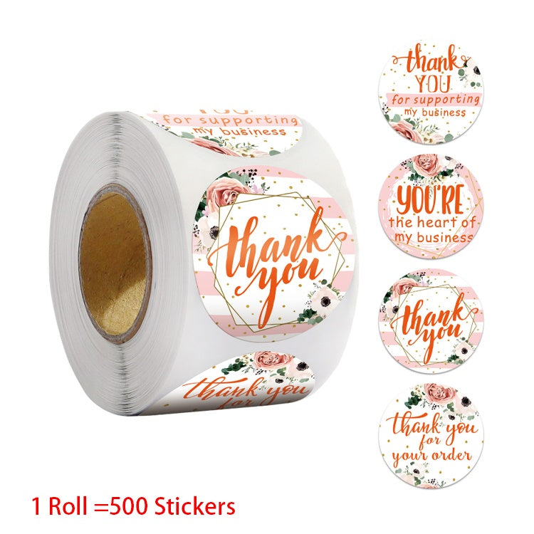 500 piece roll - Thank you stickers - 1.5 inch in size – My Sublimation ...