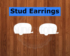 10 or 20 pair bulk buy - Camper half inch studs for earrings