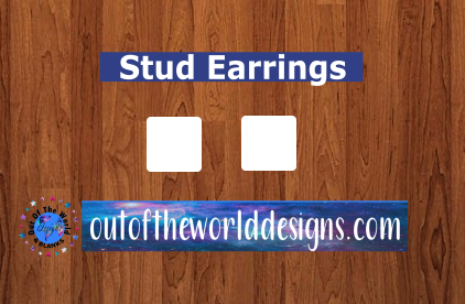 10 or 20 pair bulk buy - Square half inch studs for earrings