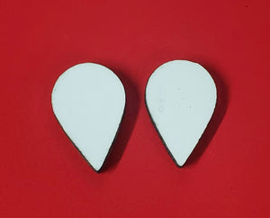 10 or 20 pair bulk buy - Tear drop half inch studs for earrings