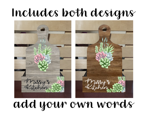 Digital download - Succulent cutting board basket - made for our sub blanks