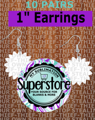 Sunflower earrings size 1 inch - BULK PURCHASE 10pair