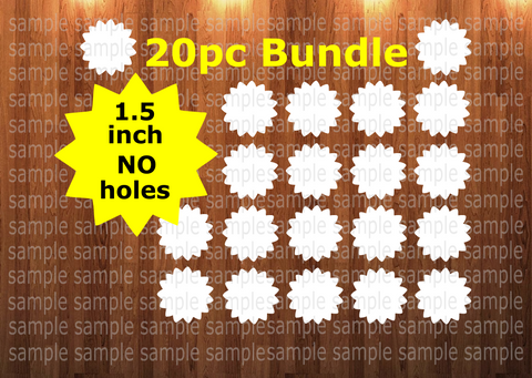 20pc bundle - 1.5 inch Sunflower (great for badge reels & hairbow centers)