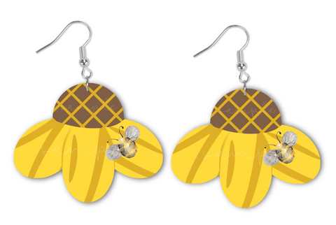 (Instant Print) Digital Download - Sunflower earring design