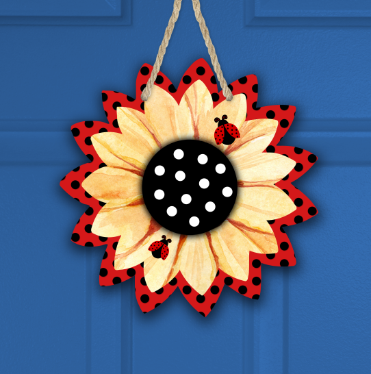(Instant Print) Digital Download - Ladybug sunflower 2 digital designs