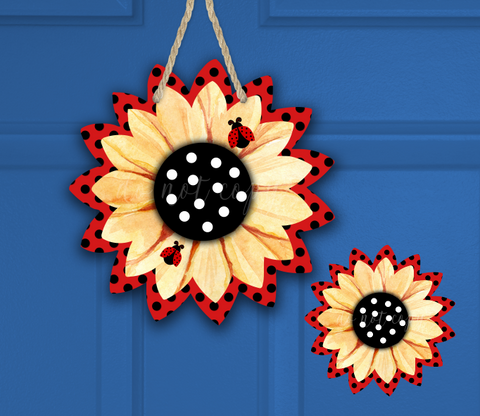 (Instant Print) Digital Download - Ladybug sunflower 2 digital designs