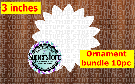 Sunflower - withOUT hole - Ornament Bundle Price