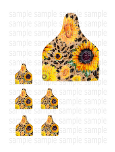 (Instant Print) Digital Download - Sunflower cattle tag