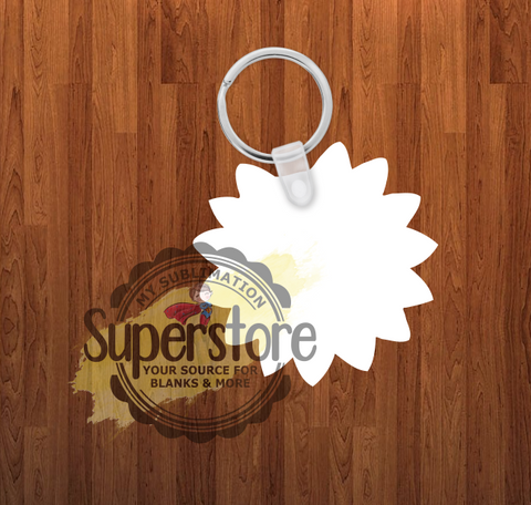 Sunflower Keychain - Single sided or double sided  -  Sublimation Blank