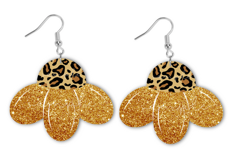 (Instant Print) Digital Download - Sunflower earring design