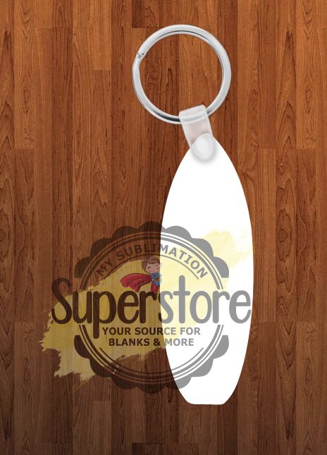 Surfboard Keychain - Single sided or double sided - Sublimation Blank