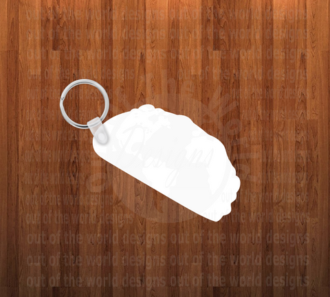 Taco Keychain - Single sided or double sided  -  Sublimation Blank