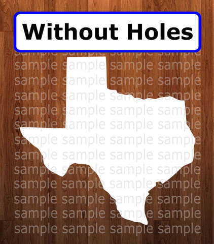 Texas - withOUT holes - Wall Hanger - 5 sizes to choose from - Sublimation Blank