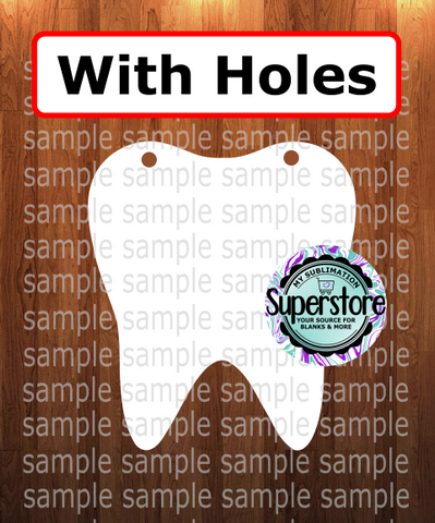 Tooth - WITH holes - Wall Hanger - 5 sizes to choose from - Sublimation Blank