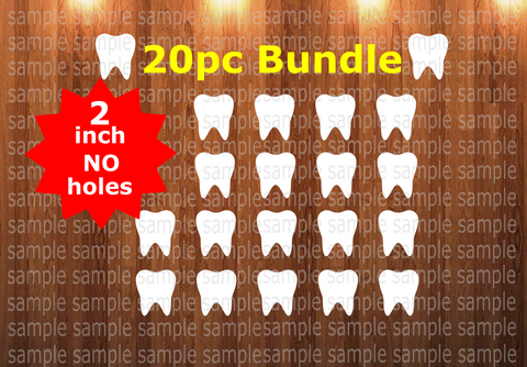 20pc bundle - 2 inch Tooth (great for badge reels & hairbow centers)