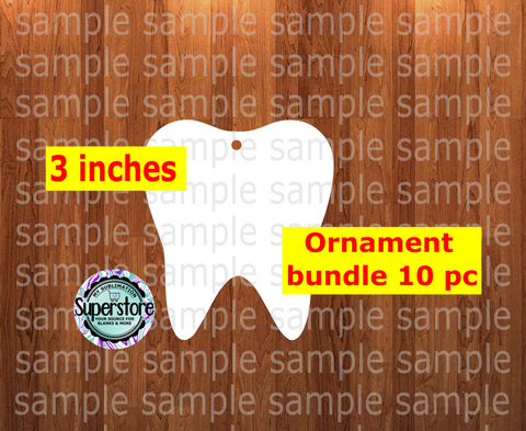 Tooth - WITH hole - Ornament Bundle Price
