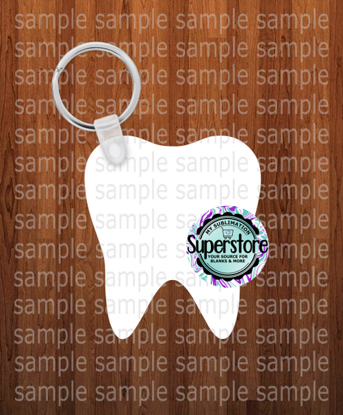Tooth keychain - Single sided sublimation blank