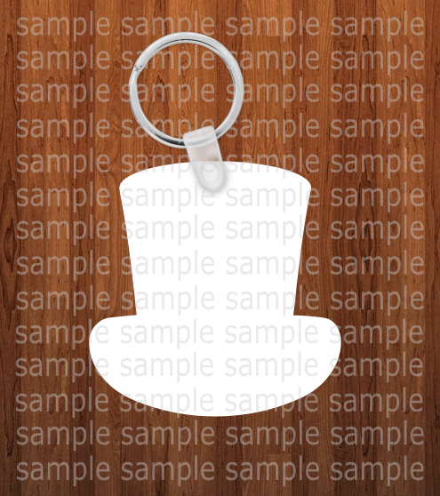 Top hat Keychain - Single sided or double sided - Sublimation Blank