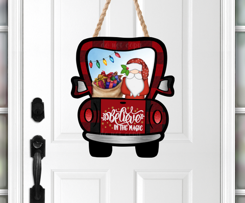 (Instant Print) Digital Download - Santa believe in magic truck -  design made for MDF  blanks