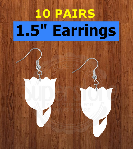 Tulip earrings size 1.5inch -  BULK PURCHASE 10pair
