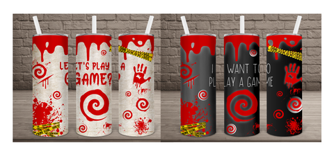 Digital download - 2pc Let's play a game tumbler bundle