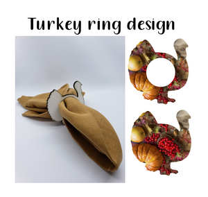 (Instant Print) Digital Download - Turkey napkin holder design - Made for our malin blanks