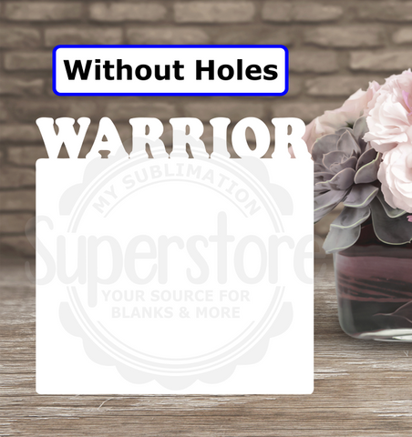 Warrior WithOUT holes - 3 different sizes use drop down bar - Sublimation Blank MDF Single Sided
