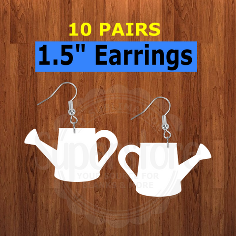 Watering can earrings size 1.5inch -  BULK PURCHASE 10pair