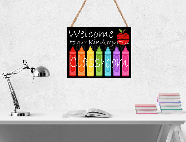 (Instant Print) Digital Download - Welcome to our classroom bundle 4pc with mockups  , made for our MDF blanks