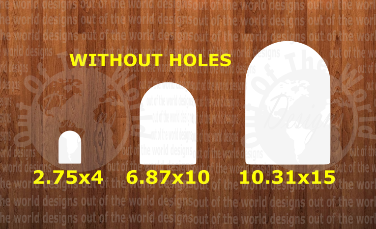 WithOUT holes - Window - 3 sizes to choose from -  Sublimation Blank  - 1 sided  or 2 sided options