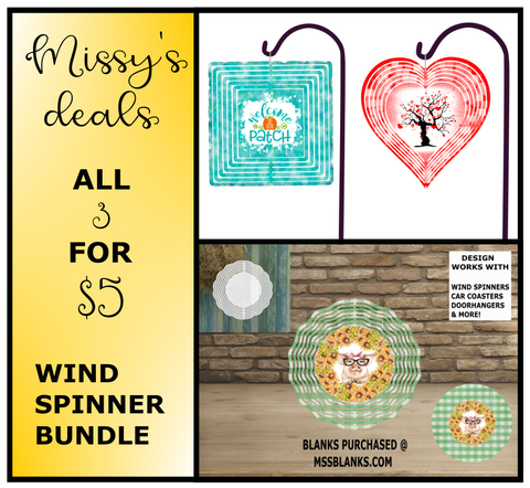 (Instant Print) Digital Download - 3pc Wind Spinner Bundle